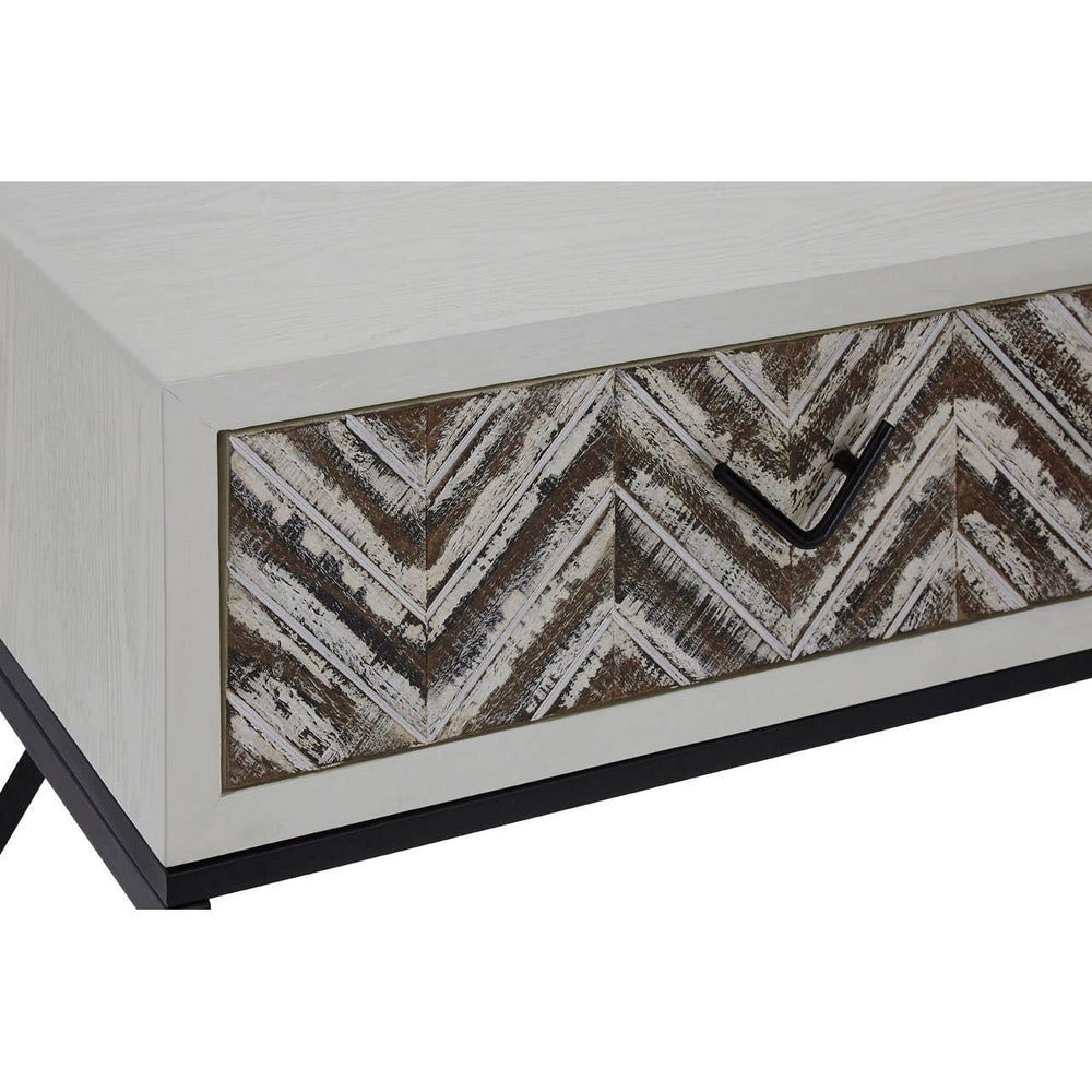 Geometric 2-Drawer Console Table