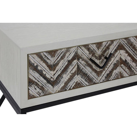 Geometric 2-Drawer Console Table