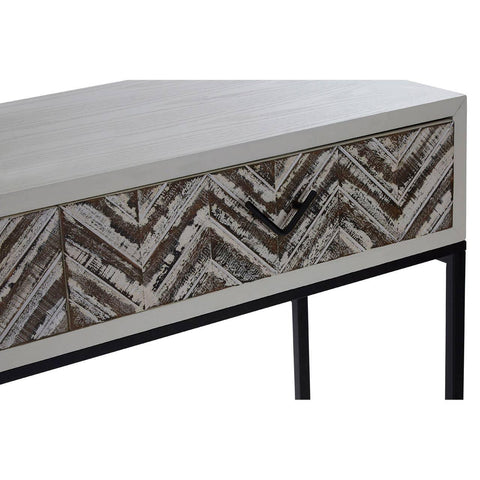 Geometric 2-Drawer Console Table