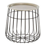 Wireframe Silver Side Table