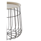 Wireframe Silver Side Table