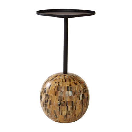 Golden Swirl Iron Side Table