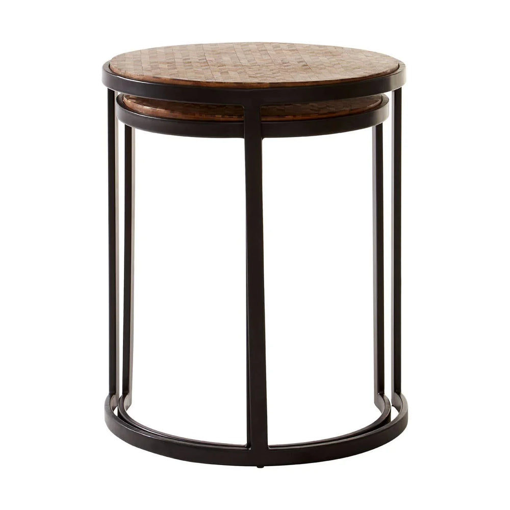 Chevron Side Tables Set