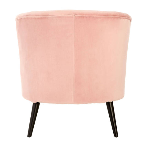 Plush Pink Wingback Armchair