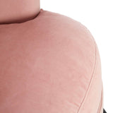 Plush Pink Wingback Armchair