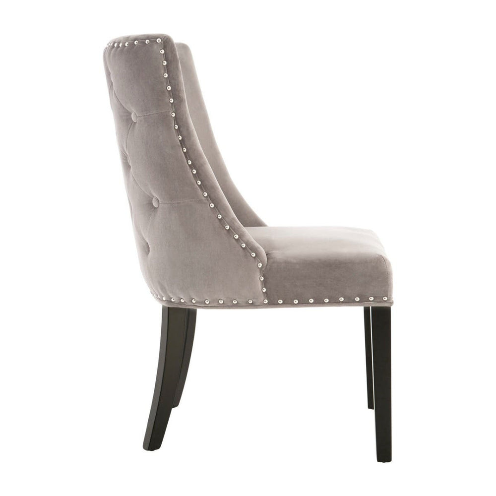 Curved Velvet Dining Chair