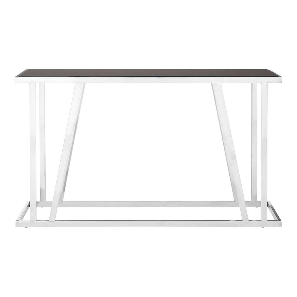Sleek Silver & Black Console