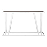 Sleek Silver & Black Console