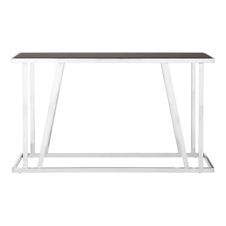 Sleek Silver & Black Console