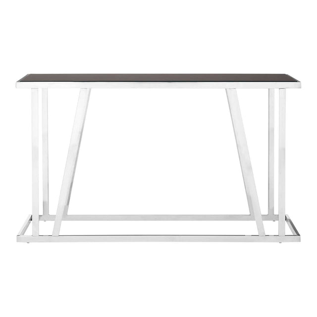 Sleek Silver & Black Console
