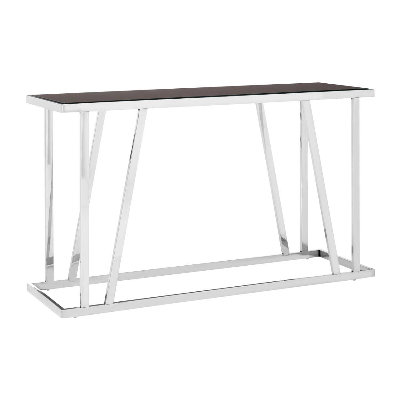 Sleek Silver & Black Console