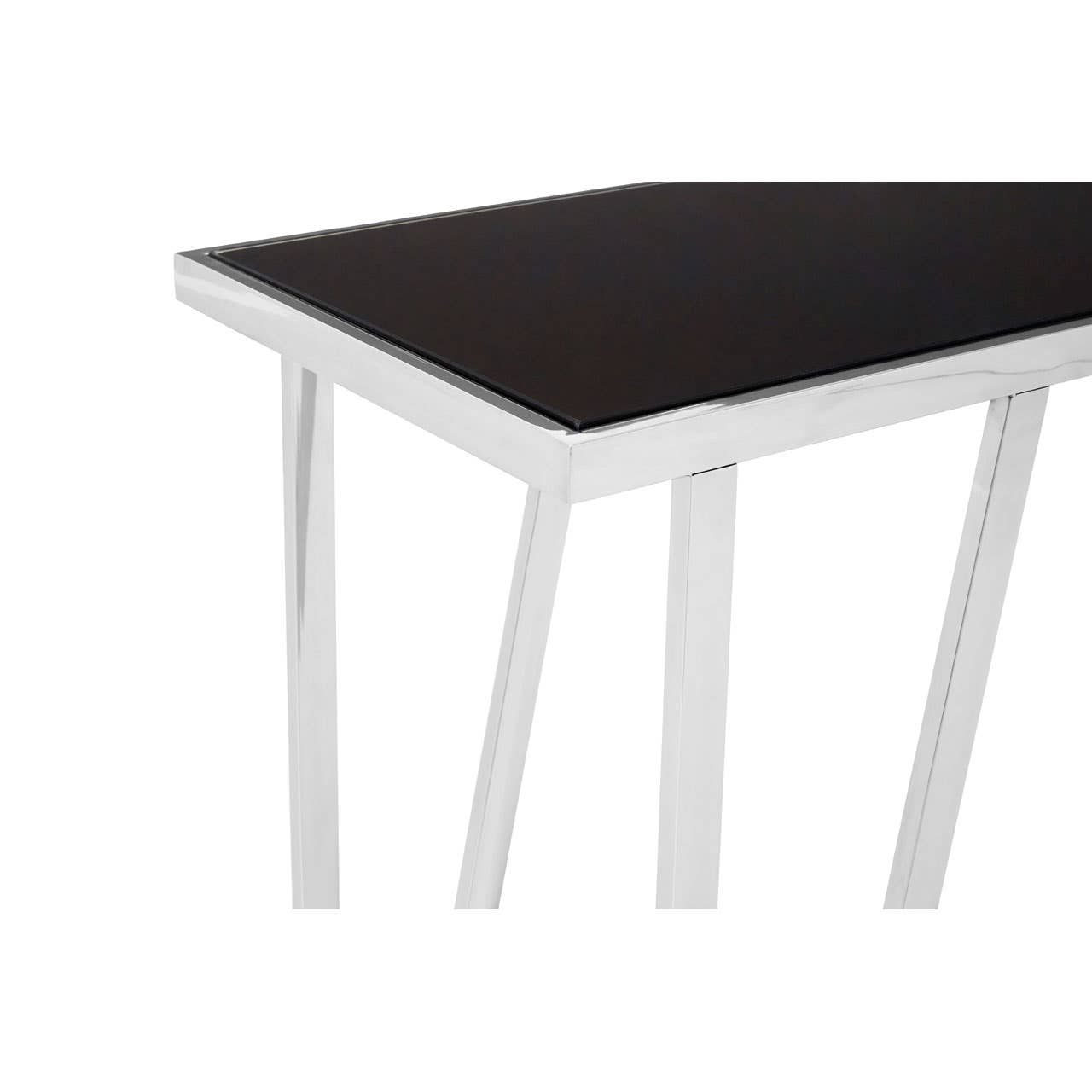 Sleek Silver & Black Console