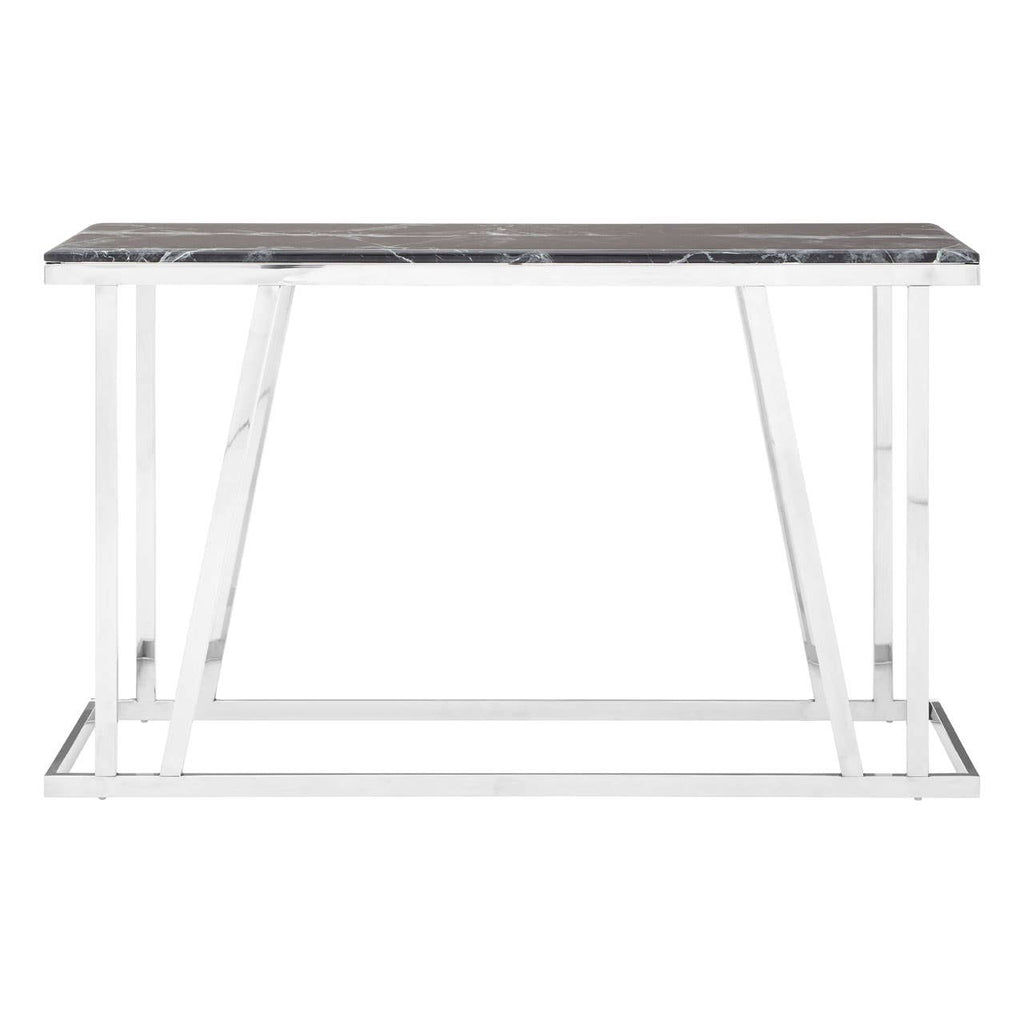 Silver Marble Console Table