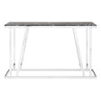 Silver Marble Console Table