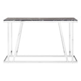 Silver Marble Console Table