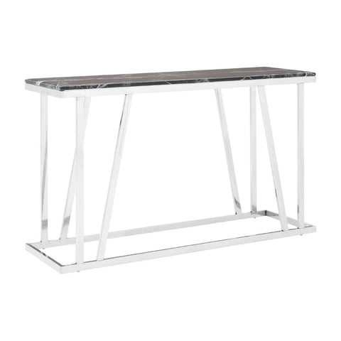 Silver Marble Console Table