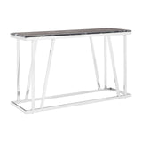 Silver Marble Console Table