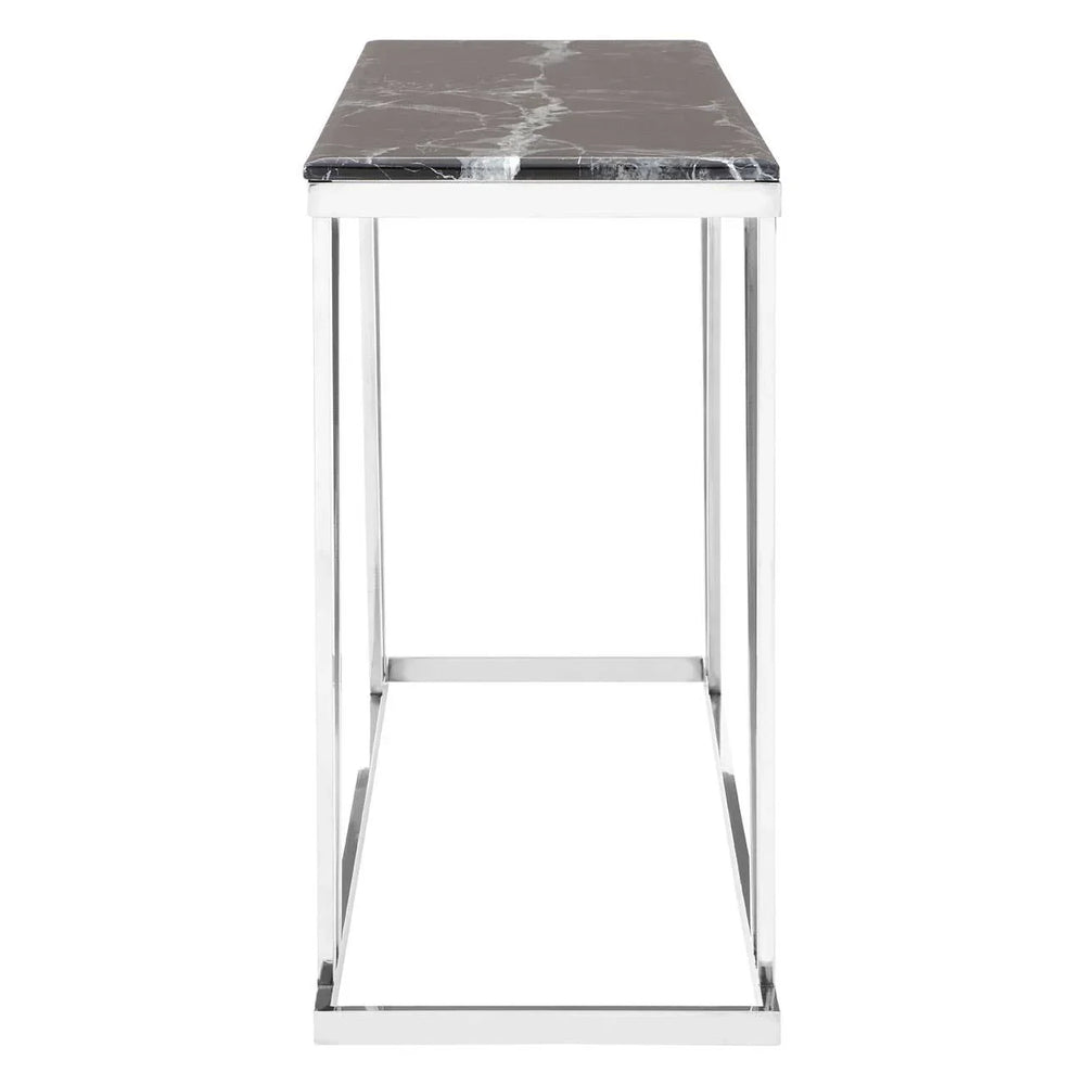 Silver Marble Console Table