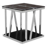 Silver Marble Side Table