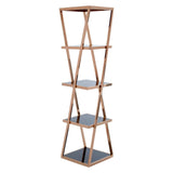 Twist Rose Gold Glass Shelf
