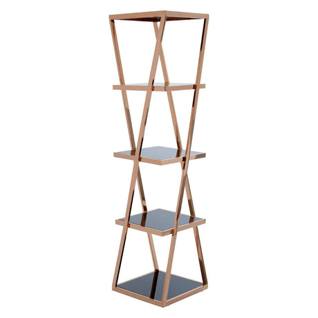 Twist Rose Gold Glass Shelf