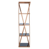 Twist Rose Gold Glass Shelf