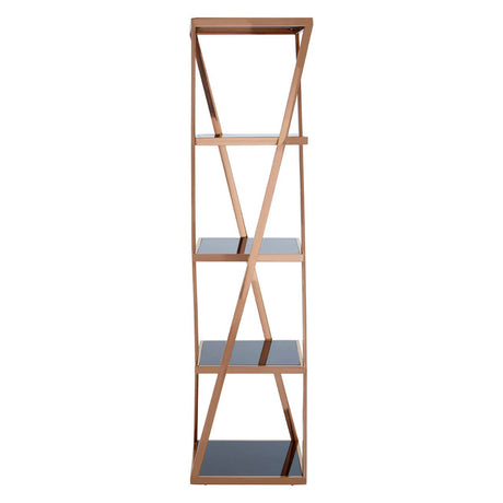 Twist Rose Gold Glass Shelf