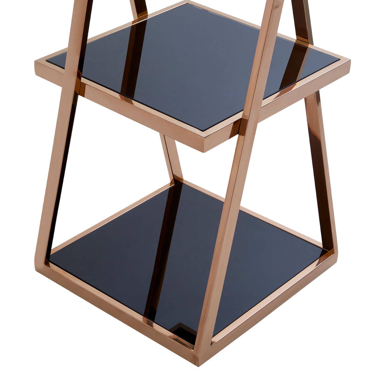 Twist Rose Gold Glass Shelf