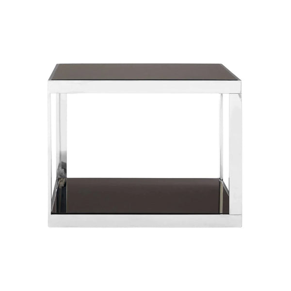 Chic Silver Glass Coffee Table