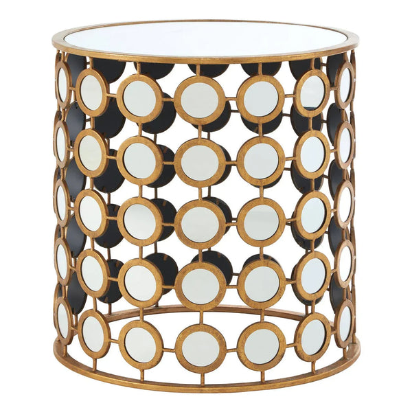 Golden Mirror Side Table