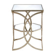 Geometric Silver Side Table