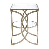 Geometric Silver Side Table