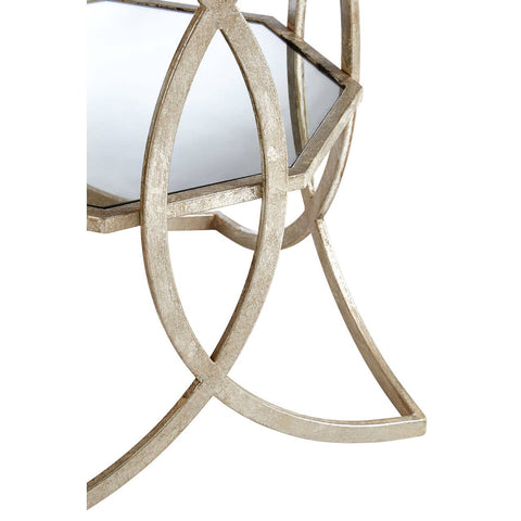 Geometric Silver Side Table