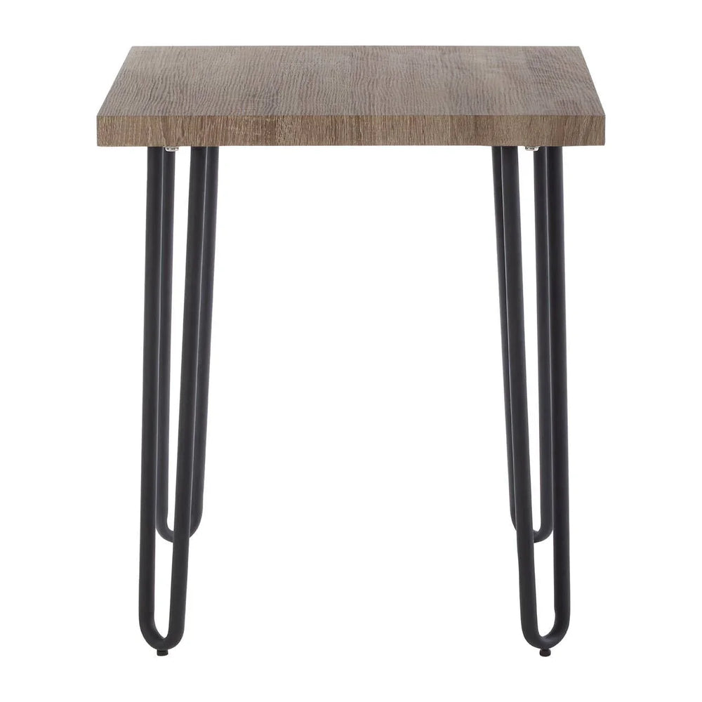 Rustic Hairpin Side Table