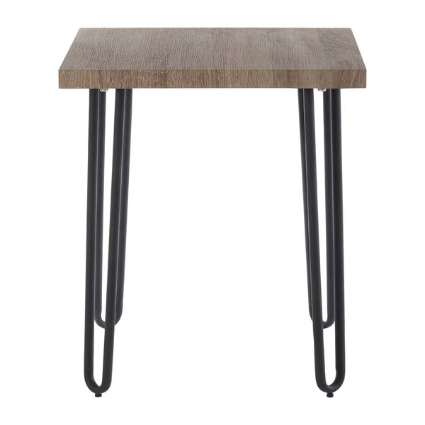 Rustic Hairpin Side Table