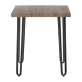 Rustic Hairpin Side Table
