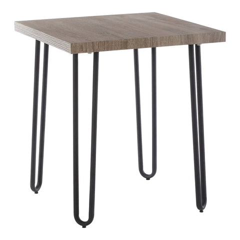Rustic Hairpin Side Table