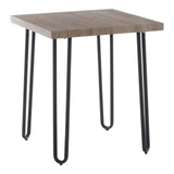Rustic Hairpin Side Table