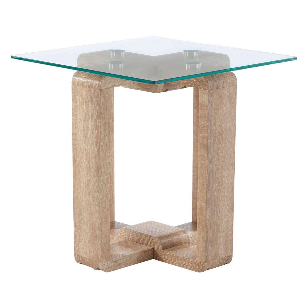 Elegant Glass Top Side Table