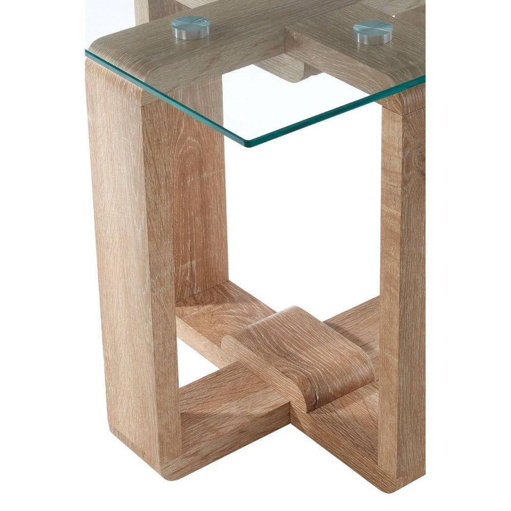 Elegant Glass Top Side Table