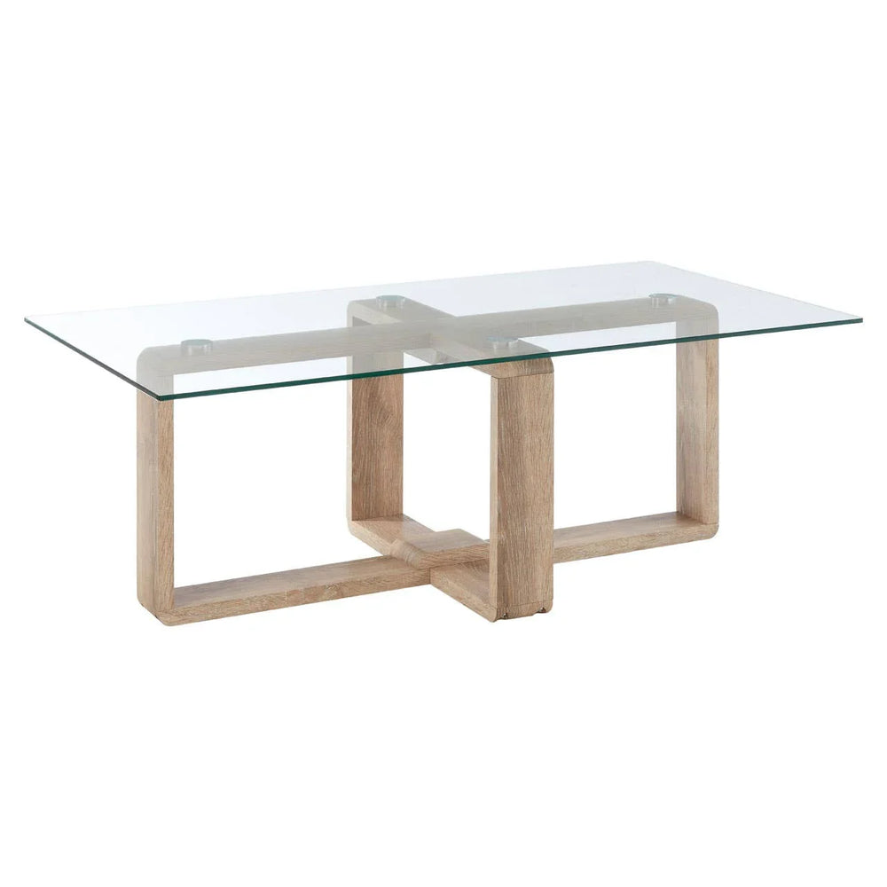 Glass & Veneer Coffee Table