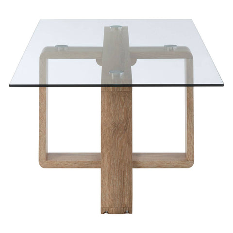 Glass & Veneer Coffee Table