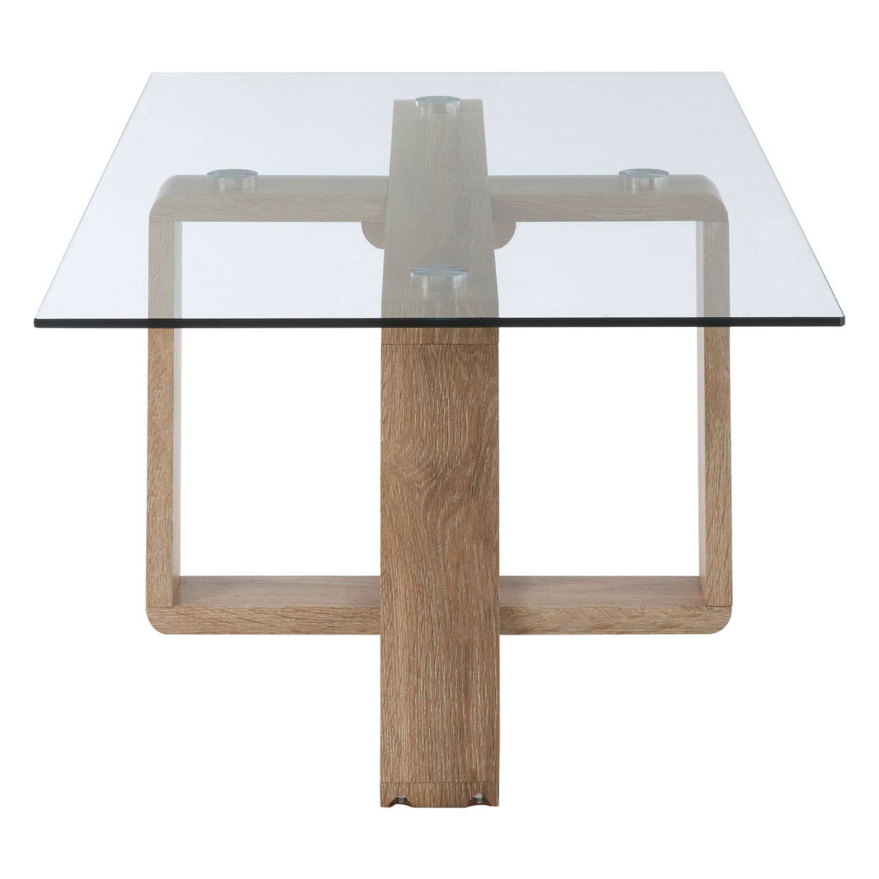 Glass & Veneer Coffee Table