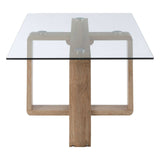Glass & Veneer Coffee Table