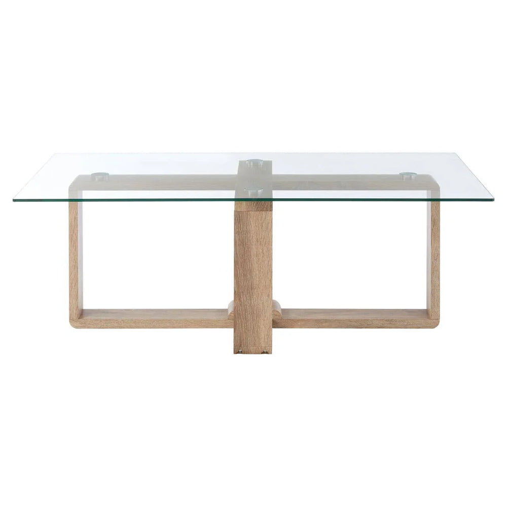 Glass & Veneer Coffee Table