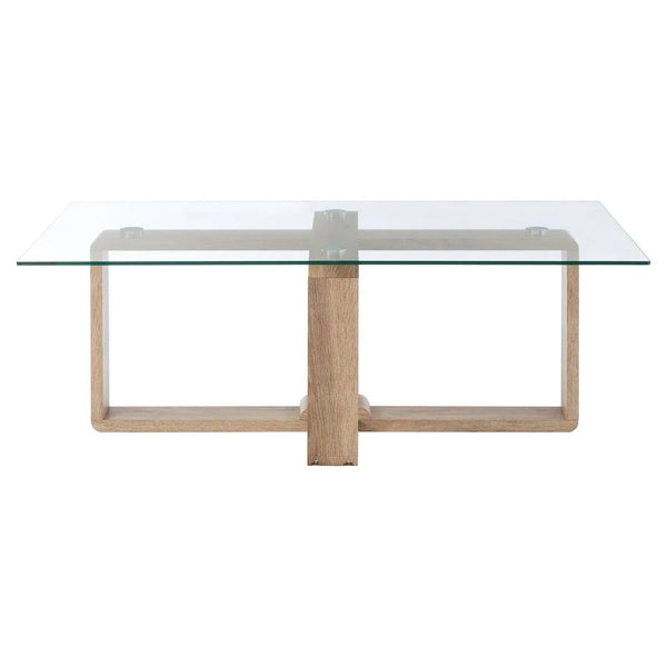 Glass & Veneer Coffee Table