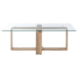 Glass & Veneer Coffee Table