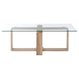 Glass & Veneer Coffee Table