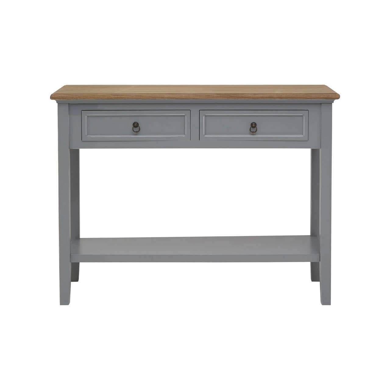Antique Grey Wood Console Table