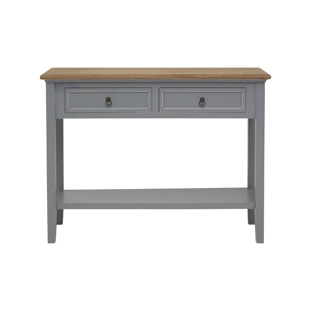 Antique Grey Wood Console Table